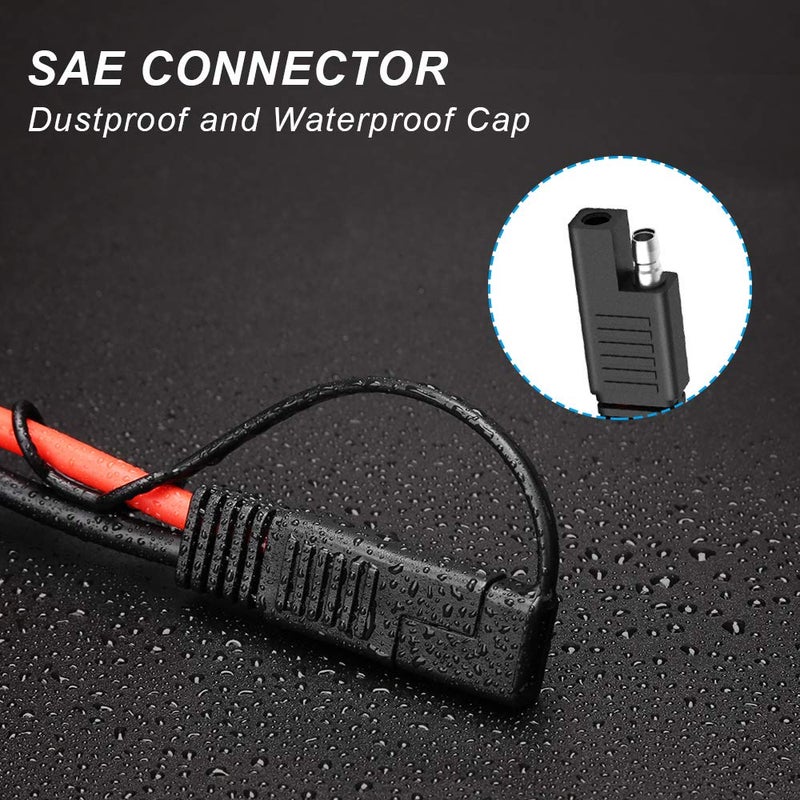 ELECTOP Solar Panel Connector Cable, 10AWG SAE Connector to Male & Female Solar Connectors PV Extension Cable Wire for RV Solar Panel DC Power Battery Charger with SAE Polarity Reverse Adapter - Image 3